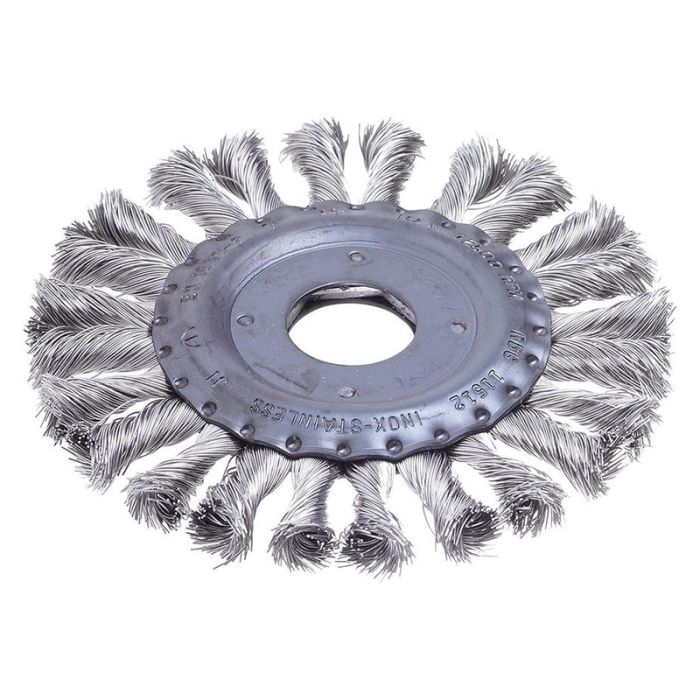 Perie de sarma Forum, rasucita, inox, 115x0.5x22.23 mm