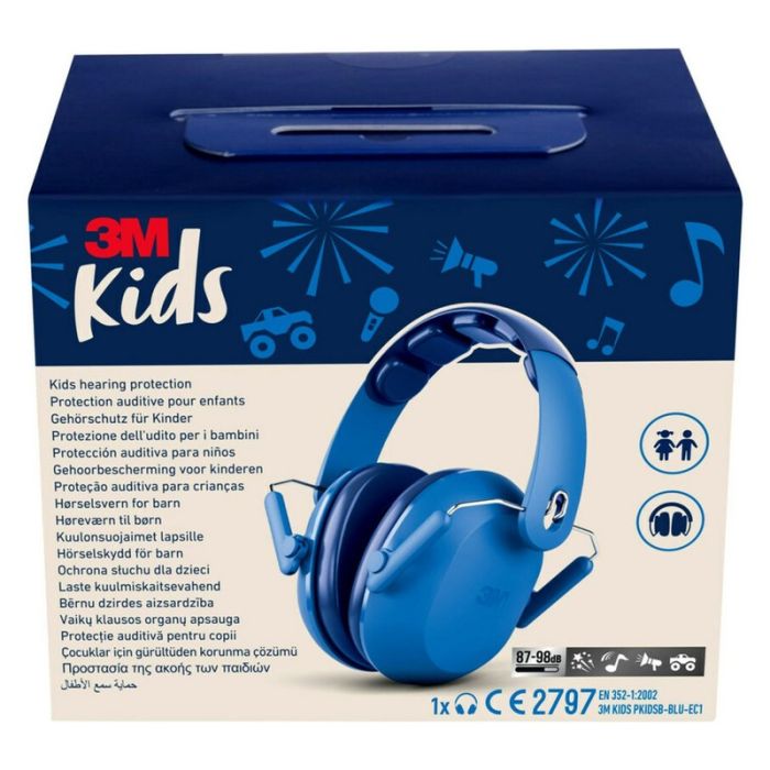 Casti antifonice 3M Kids PKIDSB-BLU-E, albastre, 29dB