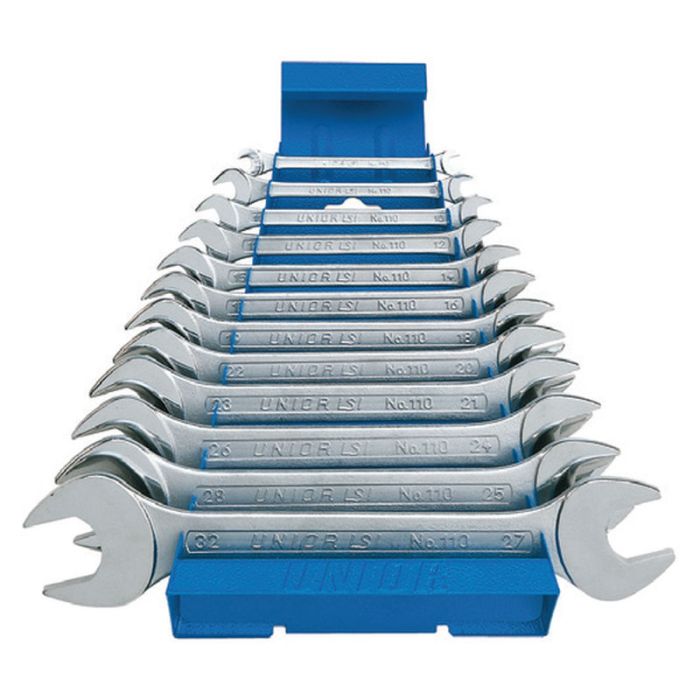 Set chei fixe Unior 110/1MS, suport metalic, 1/4" - 1.1/4", 12 piese