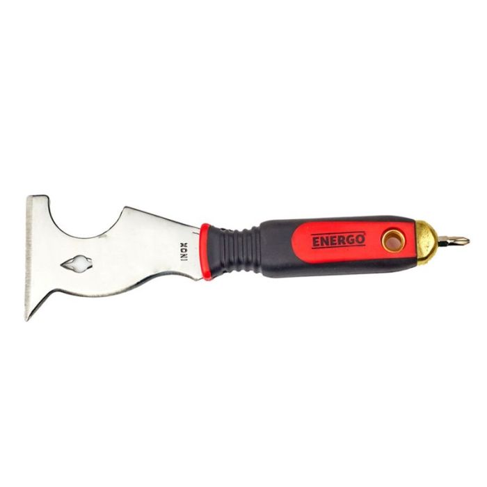 Razuitor multifunctional FORTE lama inox latime 75mm pentru uz universal cu maner ergonomic ENERGO