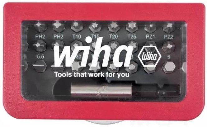 wiha - Trusa biti 25mm, 1/4", 31 piese [WH44632]