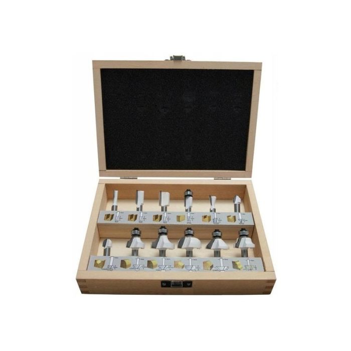 Makita - Set 12 freze pentru lemn, coada cilindrica 6mm [D-57065]