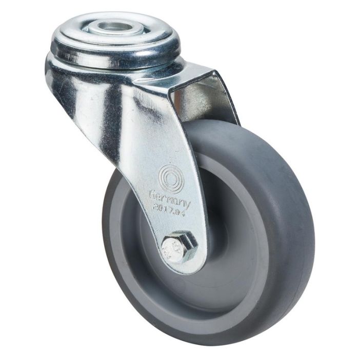 BS Rollen - Rola pivotanta 100 mm, orificiu pentru spate a301, roata din cauciuc, gl a301.a80.100 [A301.A80.100]