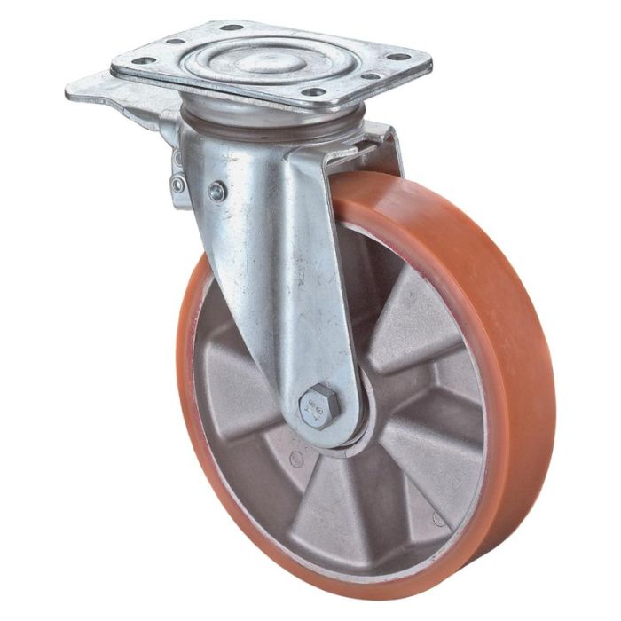BS Rollen - Rola pivotanta 125mm n120.b90 pl., turnat poliur, kl, fix n120.b90.129 [N120.B90.129]
