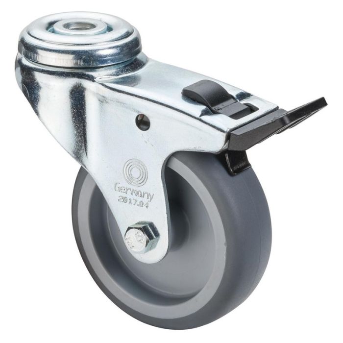 BS Rollen - Rola pivotanta 50 mm, roata din cauciuc din spate a321, gl, fixa a321.a80.050 [A321.A80.050]