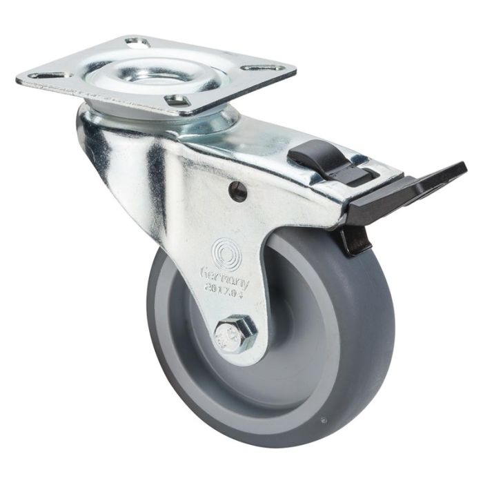 BS Rollen - Rola pivotanta 75mm, placa a320, roata cauciuc, gl, fixa. a320.a80.075 [A320.A80.075]