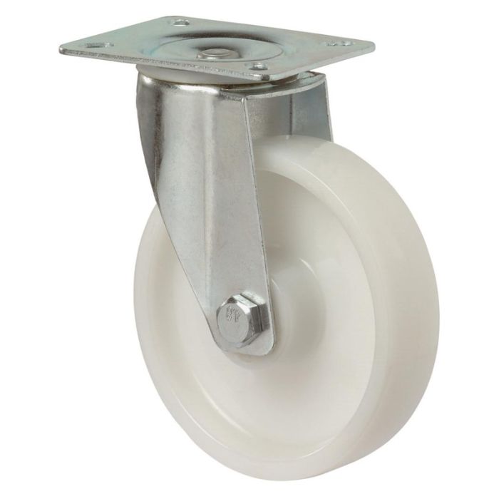 BS Rollen - Rotita pivotanta 100mm l400.b10 placa, plastic alb, rl l400.b10.100 [L400.B10.100]