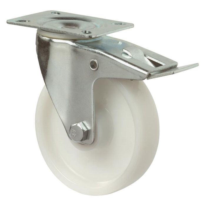 BS Rollen - Rotita pivotanta 150mm l420.b10 placa, plastic alb, rl, fixa l420.b10.150 [L420.B10.150]