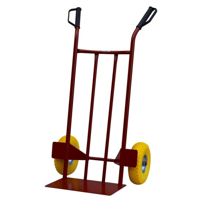 CAPITO - Carucior marfa cu coarne 250 kg, profesional, tip Liza, cu anvelope PU galben (janta de otel)