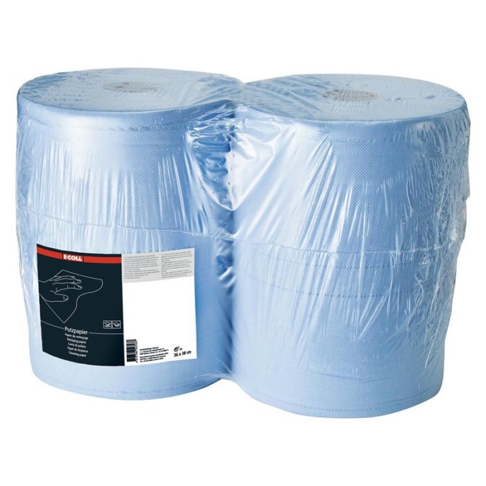 E-COLL - Hartie de curatare albastra, 3 straturi, 1.000 de coli 38x36cm e-coll [4317784547437]