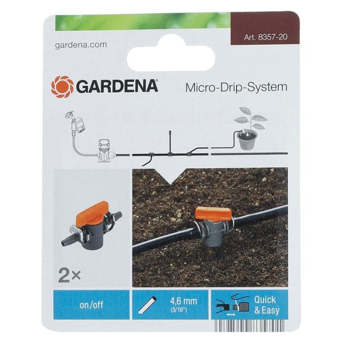 Gardena - Supapa de inchidere 3/16" - 4,6 mm, 2 buc [08357-20]