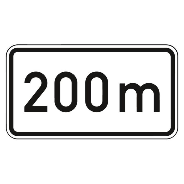 No Name - Indicator "200m", 330x600x2mm, calitate RAL RA1 [4251783604183]