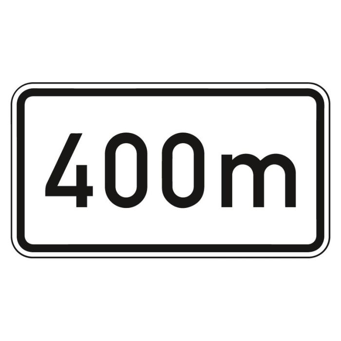 No Name - Indicator "400m", 231x420x2mm, calitate RAL RA1 [4251783604190]