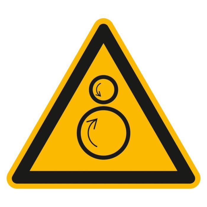 No Name - Indicator de avertizare aluminiu SL 100mm, pericol de a fi tras in role [4044589006868]