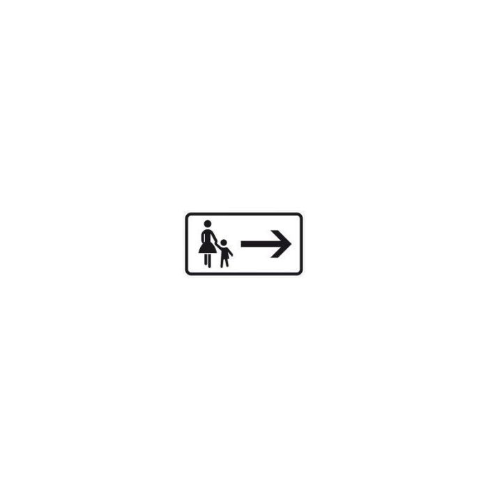 No Name - Indicator pietoni dreapta, 330x600x2mm, folie RA2 [4251783606576]