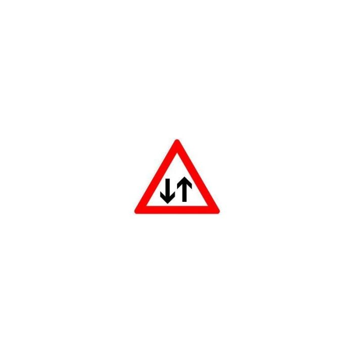 No Name - Indicator triunghi atentie strada cu dublu sens, 900mm, folie RA1 [4251783601878]