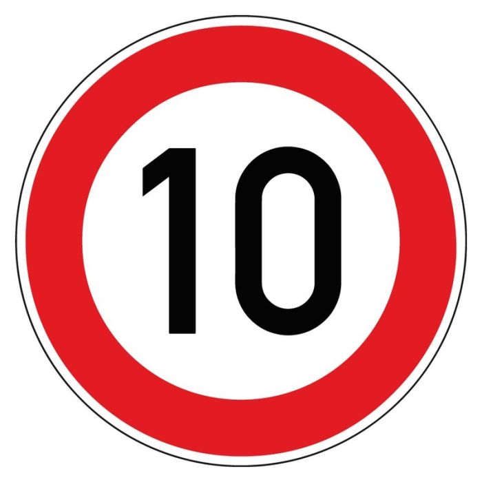 No Name - Indicator limita 10km/h, 600mm, folie RA1 [4251783602851]