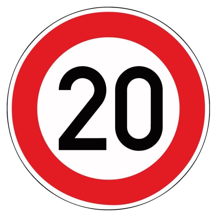 No Name - Indicator limita 20km/h, 600mm, folie RA2 [4251783606224]