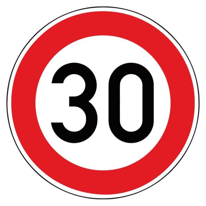 No Name - Indicator limita 30km/h, 600mm, folie RA2 [4251783605760]