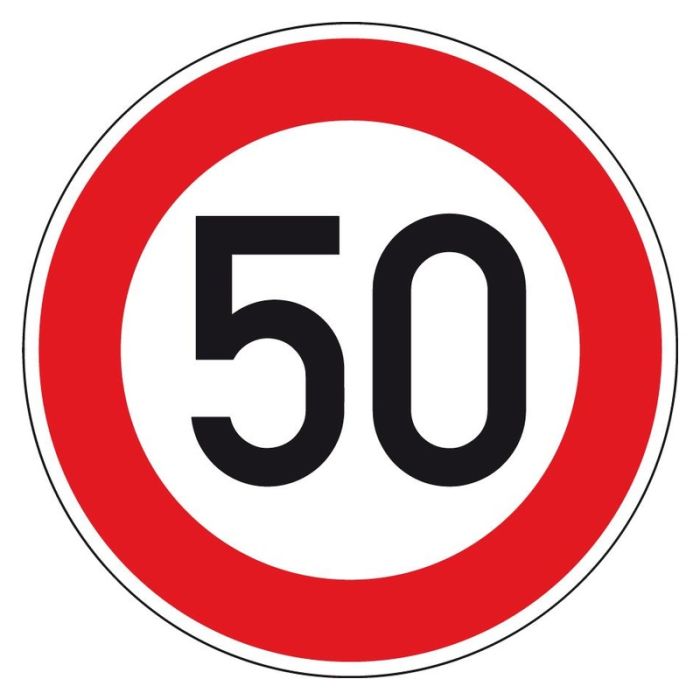 No Name - Indicator limita 50km/h, 600mm, folie RA1 [4251783602998]