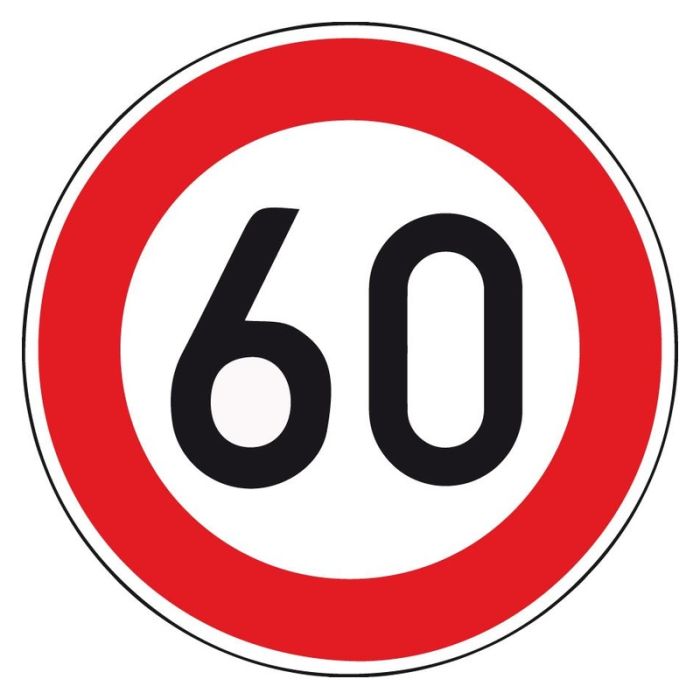 No Name - Indicator limita 60km/h, 600mm, folie RA1 [4251783603025]
