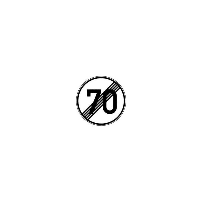 No Name - Indicator terminare zona 70km/h, 600mm, folie RA1 [4251783603186]