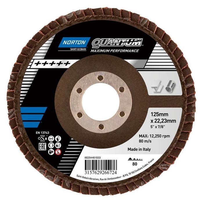 NORTON - Disc lamelar QUANTUM, 125mm, P80 [66254461033]
