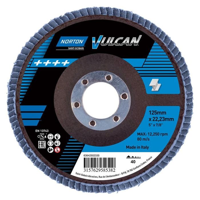 NORTON - Disc lamelar VULCAN, 125mm, P40 [63642502335]