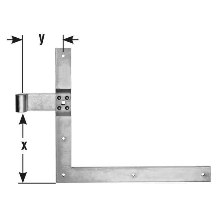 Pollmann - Pereche balamale unghiulare d16 400x600 mm zincate usor [1204060]