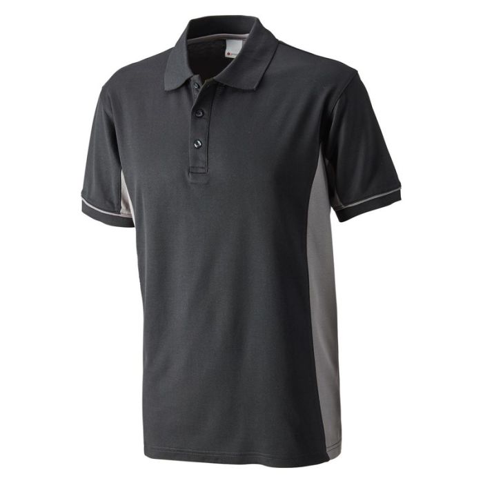 Tricou polo Promodoro Function Contrast, gri/negru, masura 3XL