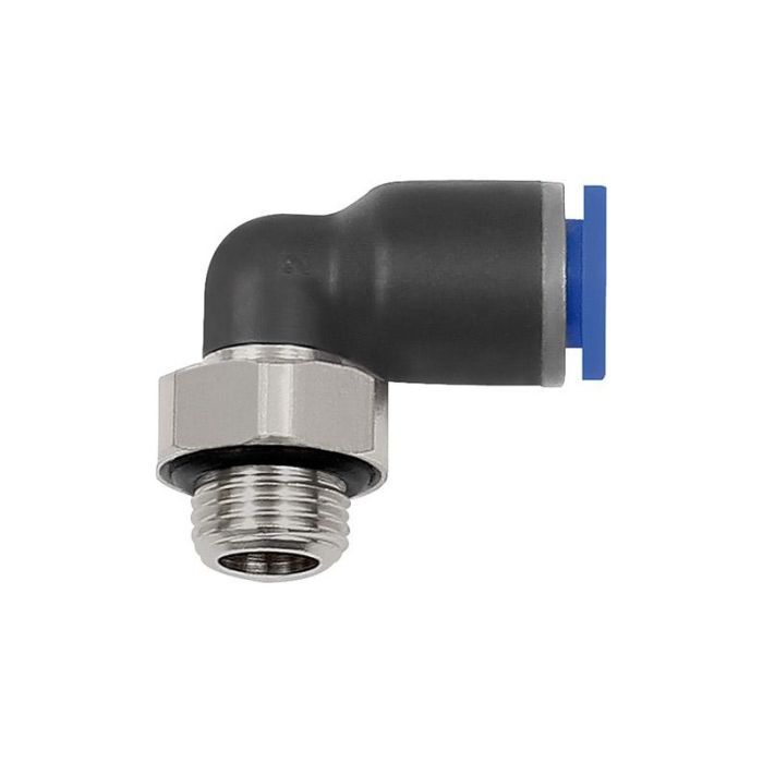 RIEGLER - Racord rapid in L aer comprimat G 3/8", Ø12mm [125.038-12]