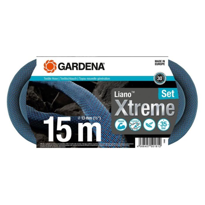 Gardena - Set furtun textil liano xtreme 1/2" 15m [18465-20]