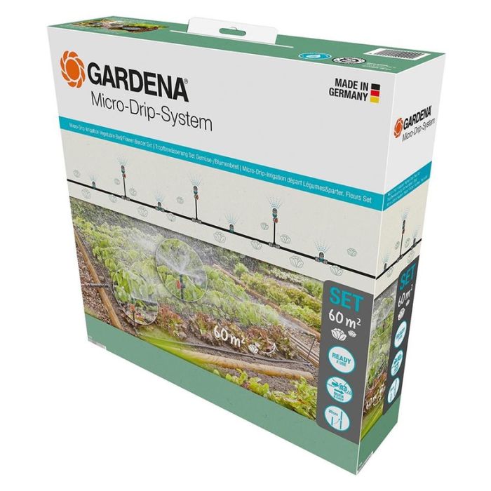Gardena - Set irigare prin picurare paturi de legume/flori 60 m² [13450-20]