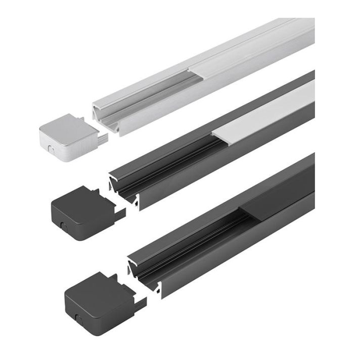 HALEMEIER - Channelline g1 negru, aluminiu opall2m + profil de acoperire [5587505]