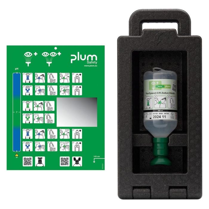 Plum - Sticla pentru perete pentru curatare ochi, iBox 1, 500ml [4902]