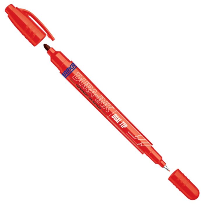 Markal - Marker permanent cu varf dublu rosu [96282]