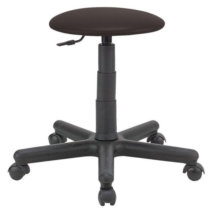 No Name - Scaun pivotant Goliath, 395-530mm, piele artificiala, negru, cu roti [4332163702856]