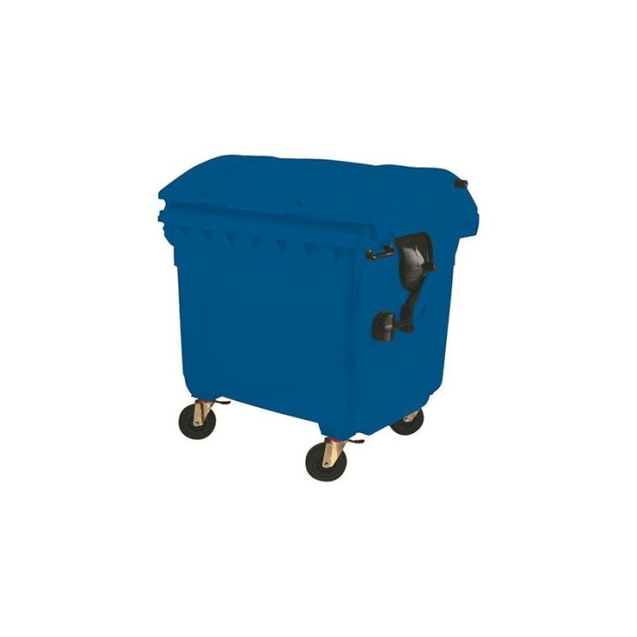 OPV - Recipient de gunoi din plastic 1,1 cbm capac rotund albastru [83444]