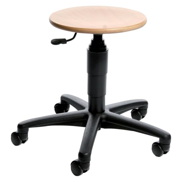 Topstar - Scaun pivotant Tec 60, 390-520mm, lemn, cu roti [72260HO1]
