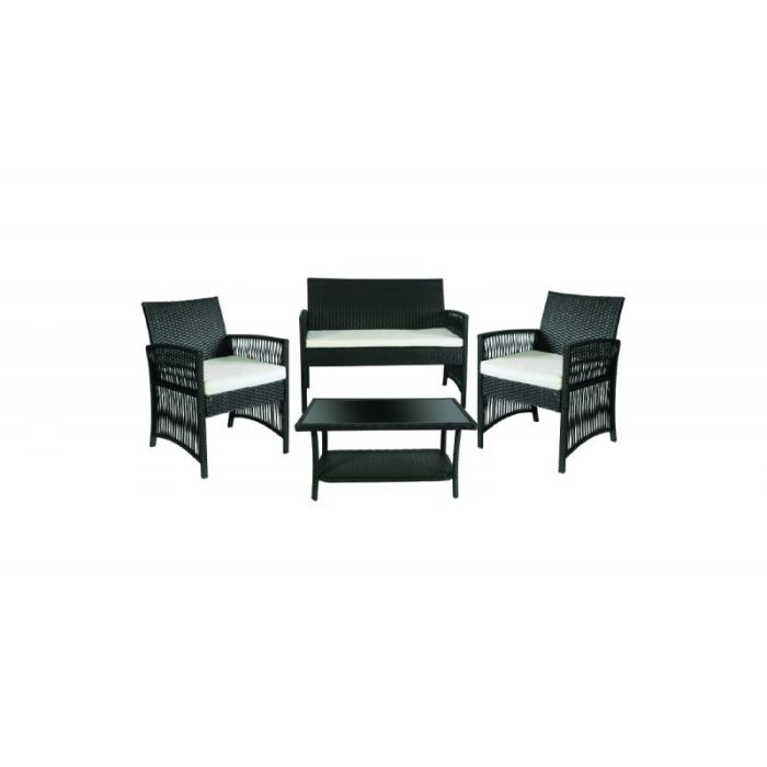 GREEN BAY - Mobilier gradina MALAGA, negru [VLG055844]
