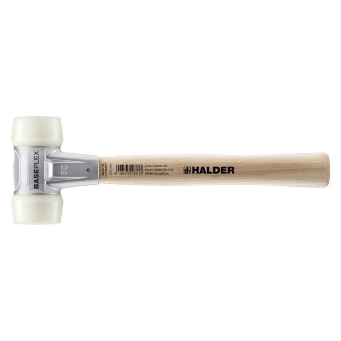 Halder - Ciocan BASEPLEX cu capete moi, 2 insertii nylon, cu carcasa din zinc turnat si coada din lemn, 50 mm [3908.050]