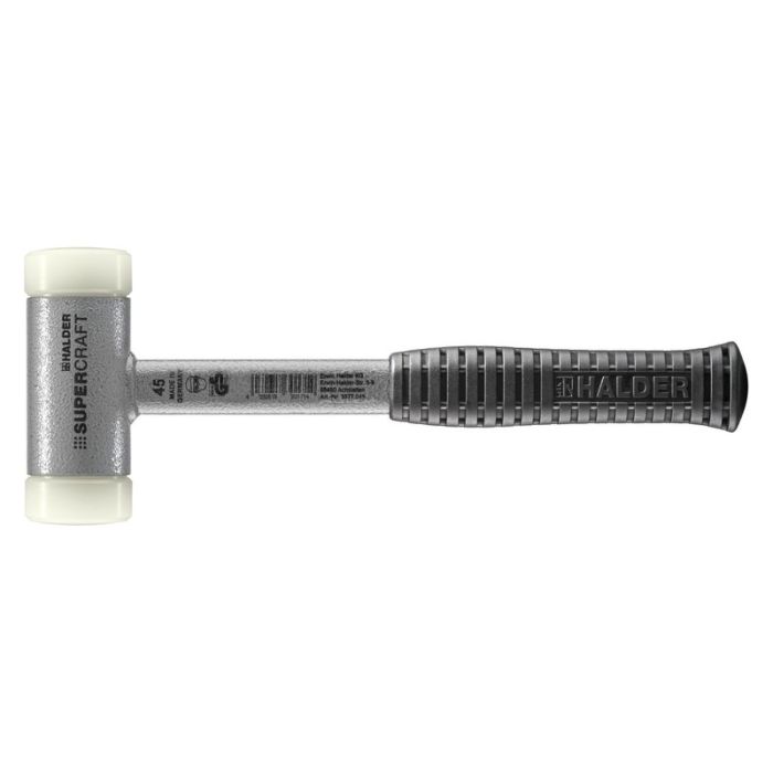 Halder - Ciocan SUPERCRAFT cu capete moi cu maner ergonomic din otel si manson anti alunecare, 45 mm [3377.045]
