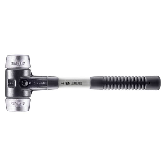 Halder - Ciocan SIMPLEX cu capete moi, metal moale, cu carcasa din fonta si coada din fibra de sticla, 60 mm [3709.060]