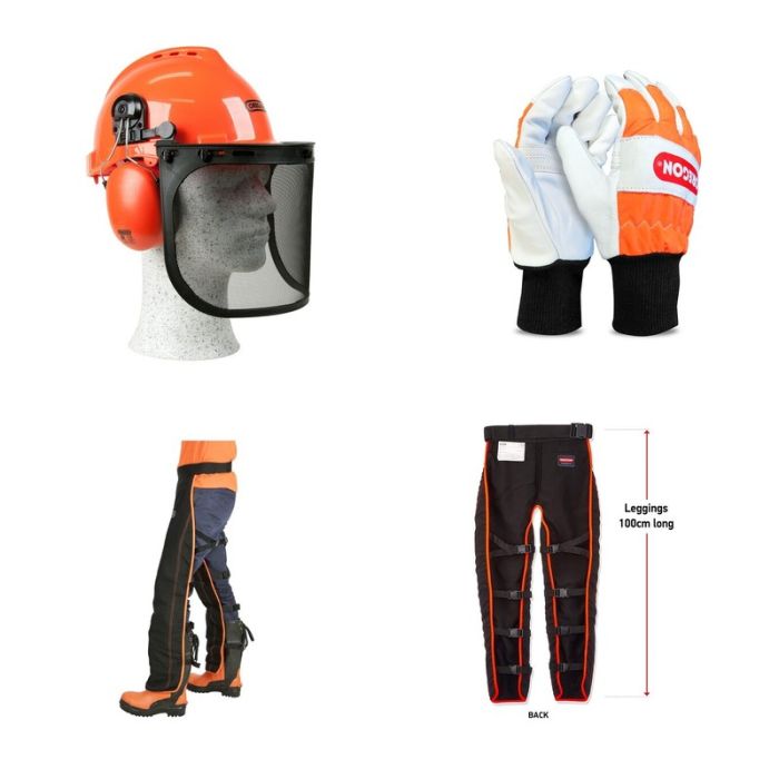 Oregon - Kit protectie forestiera, protectie picioare + manusi + viziera [567800]