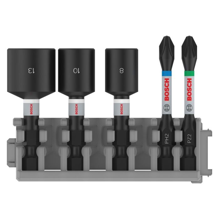 Bosch - Set chei tubulare SW 8/10/13mm si biti de impact 50mm PH2, PZ2 [2608522350]
