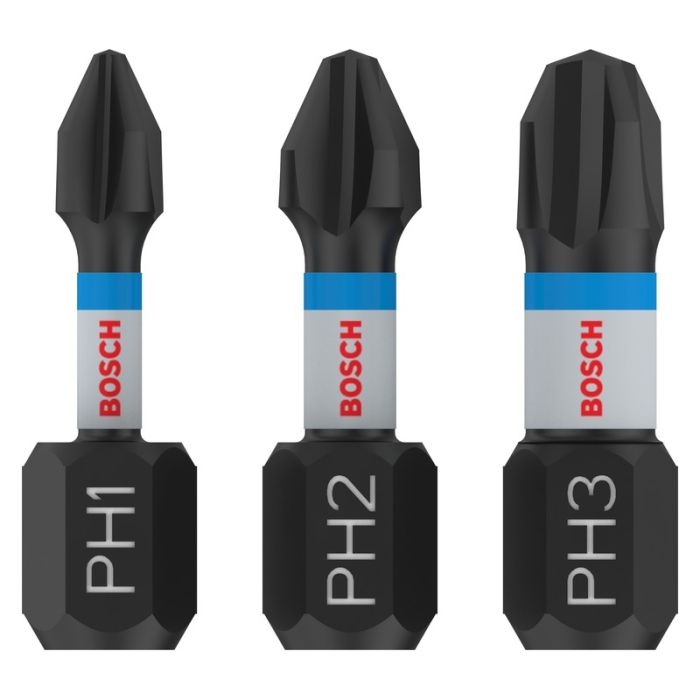 Bosch - Set 3 biti de impact 25mm, PH1, PH2, PH3 [2608522470]