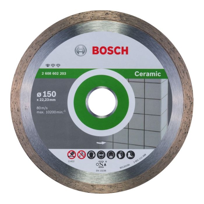 Bosch - Disc diamantat pentru ceramica, 150x22.23x1.6mm [2608602203]