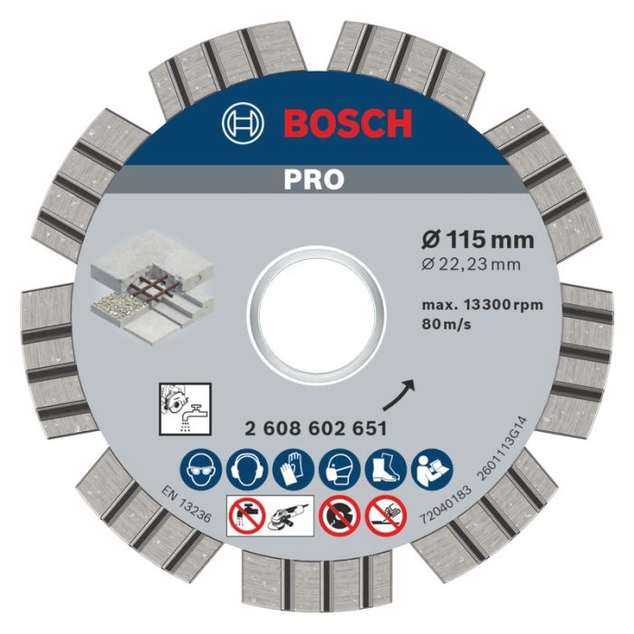Bosch - Disc diamantat pentru beton, 115x22.23x2.2mm [2608602651]