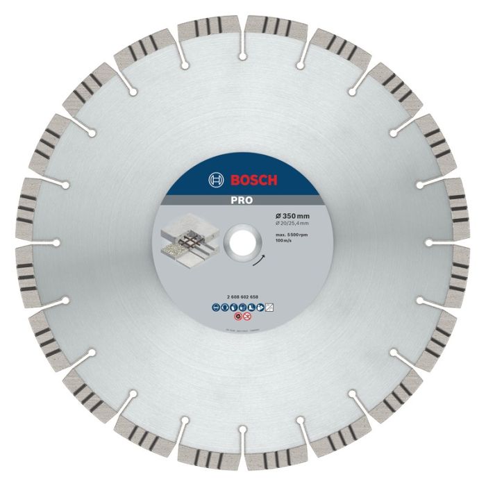 Bosch - Disc diamantat pentru beton, 350x20/25.4x3.2mm [2608602658]
