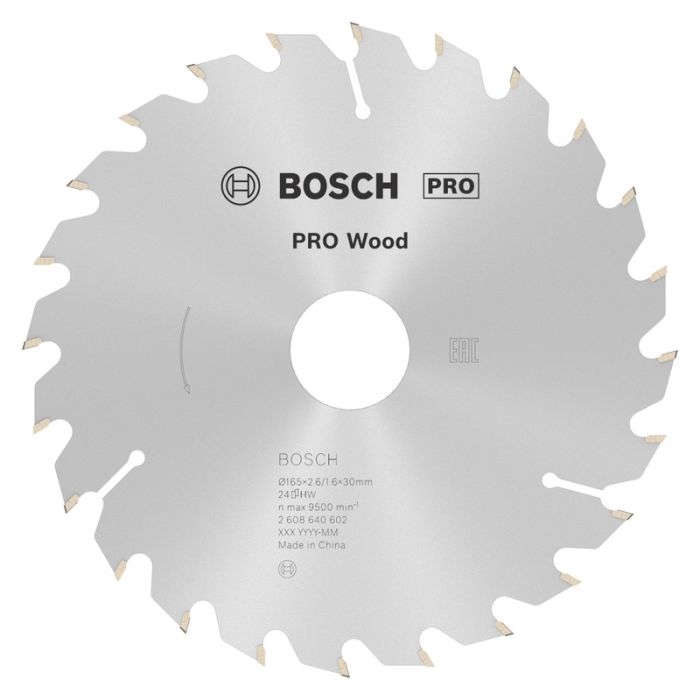 Bosch - Panza fierastrau circular PRO Wood, 165x30x2.6/1.6mm, 24 dinti [2608640602]